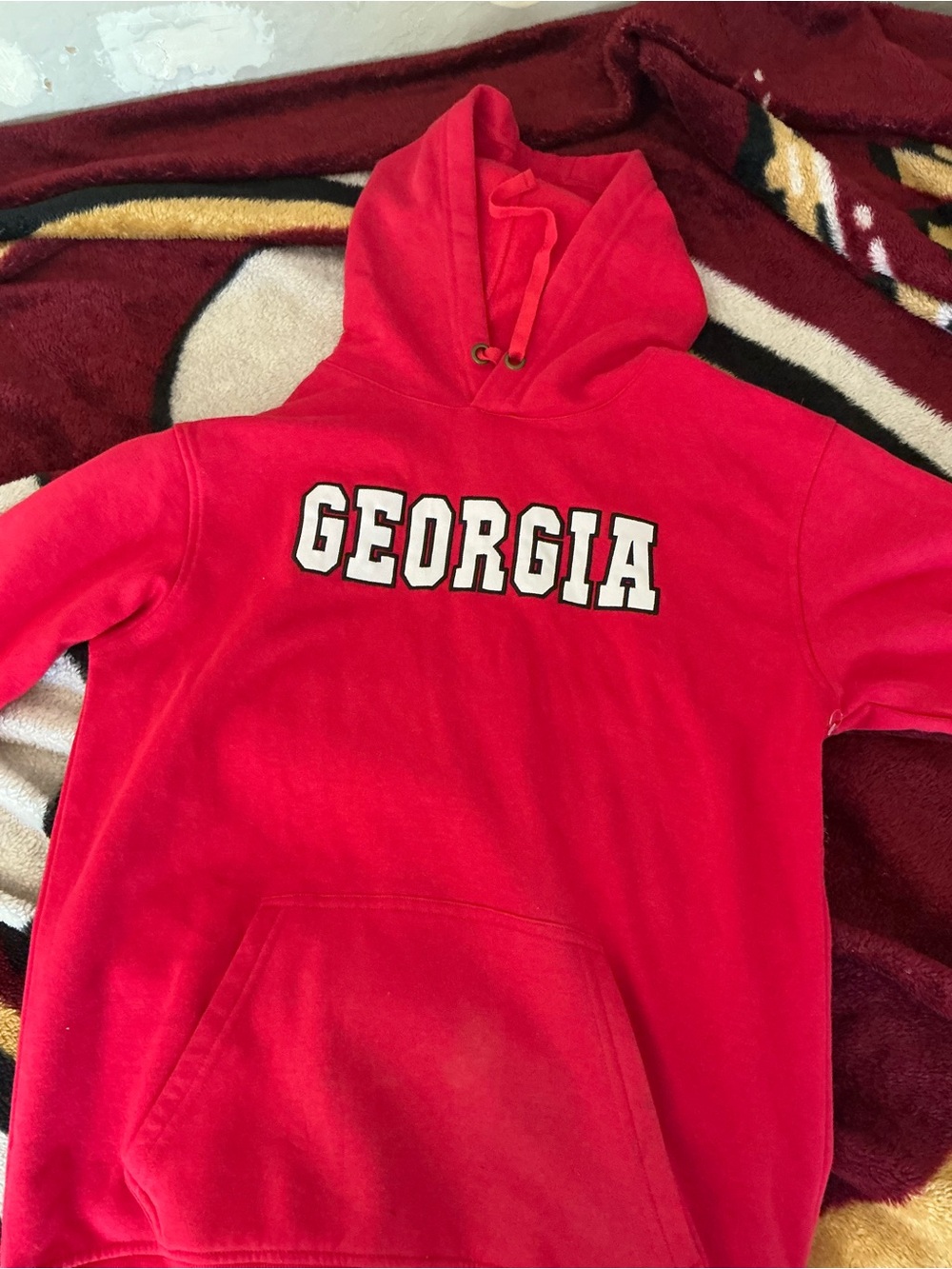 Georgia Kids Red Hooded Sweatshirt